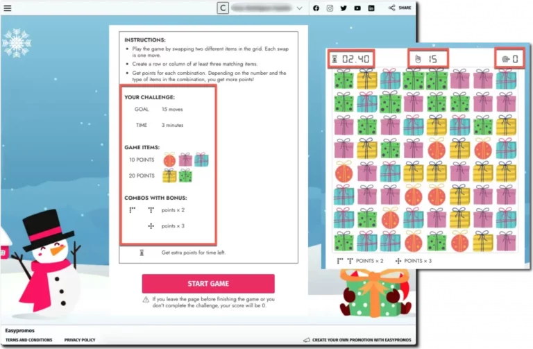 Examples of Customized Slide & Match Combination Games